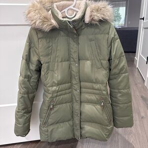 Ralph Lauren sage Green Jacket coat with Cream Lining small P/S
